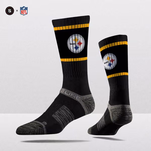 Pittsburgh Steelers Strideline Premium NFL Crew Socks view 1