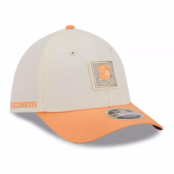 Tampa Bay Buccaneers Historic Logo 2026 NFL Training Camp 39THIRTY Flex Cap Cream/Orange product photo