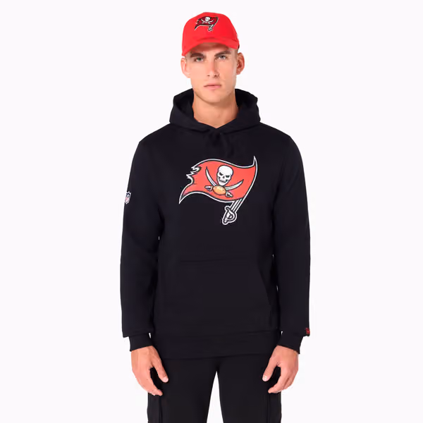 Tampa Bay Buccaneers Logo Hoodie NFL Sweatshirt Black view 1