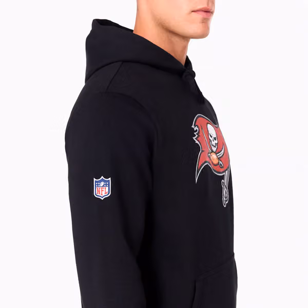 Tampa Bay Buccaneers Logo Hoodie NFL Sweatshirt Black view 3