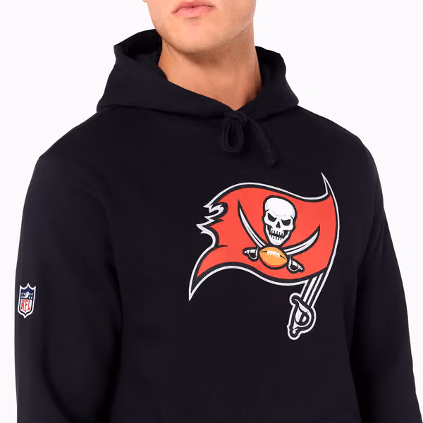Tampa Bay Buccaneers Logo Hoodie NFL Sweatshirt Black view 6