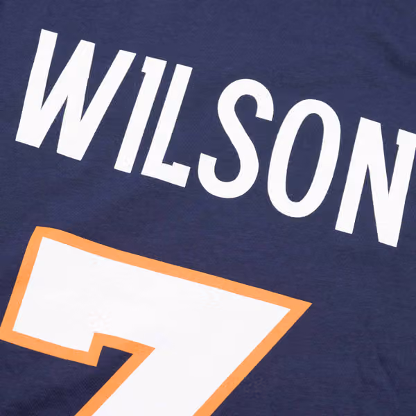 Russell Wilson #3 Denver Broncos Iconic Player NFL T-Shirt Navy view 4