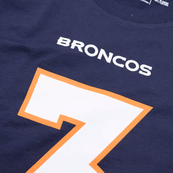 Russell Wilson #3 Denver Broncos Iconic Player NFL T-Shirt Navy view 5