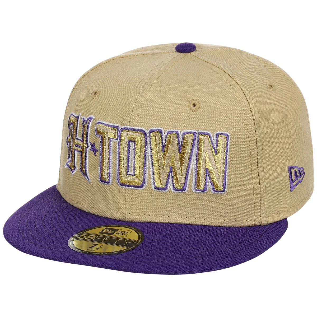 Houston Texans Side A: Track One New Era 59FIFTY (Gold/Purple) detail view