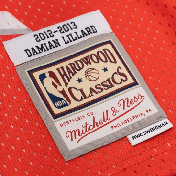 Damian Lillard #0 Portland Trail Blazers 2012-13 Mitchell & Ness Swingman NBA Jersey Red view 3
