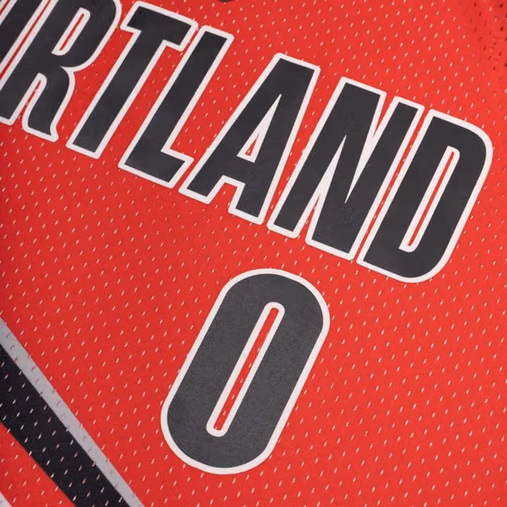 Damian Lillard #0 Portland Trail Blazers 2012-13 Mitchell & Ness Swingman NBA Jersey Red view 4