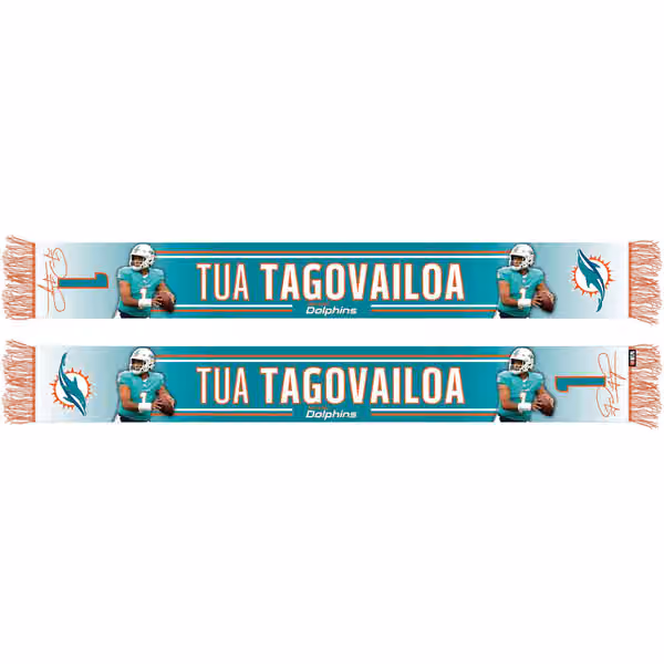 Tua Tagovailoa Miami Dolphins HD NFL Scarf view 1