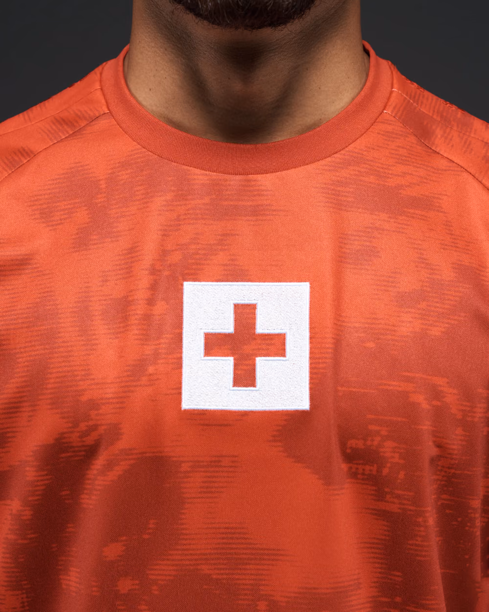 Jersevo Custom Personalized Switzerland Heritage Jersey (2026WC Edition) crest detail