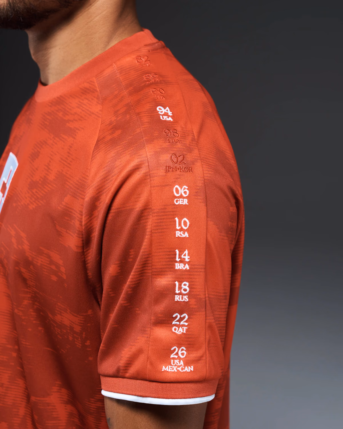 Jersevo Custom Personalized Switzerland Heritage Jersey (2026WC Edition) left sleeve detail