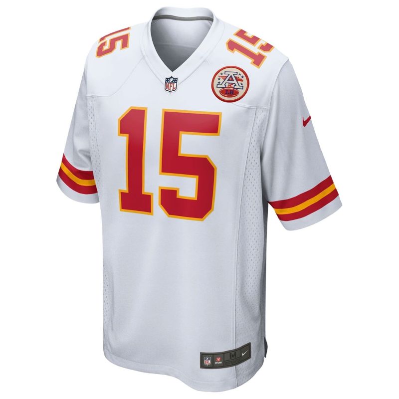 Patrick Mahomes #15 Kansas City Chiefs Game NFL Jersey White view 2