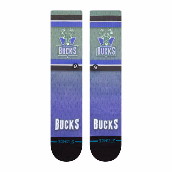 Milwaukee Bucks Hardwood Classics NBA Crew Socks view 2