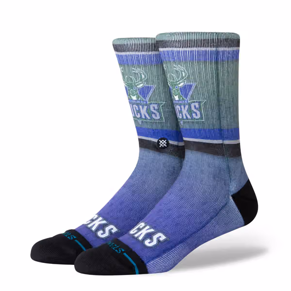 Milwaukee Bucks Hardwood Classics NBA Crew Socks view 1
