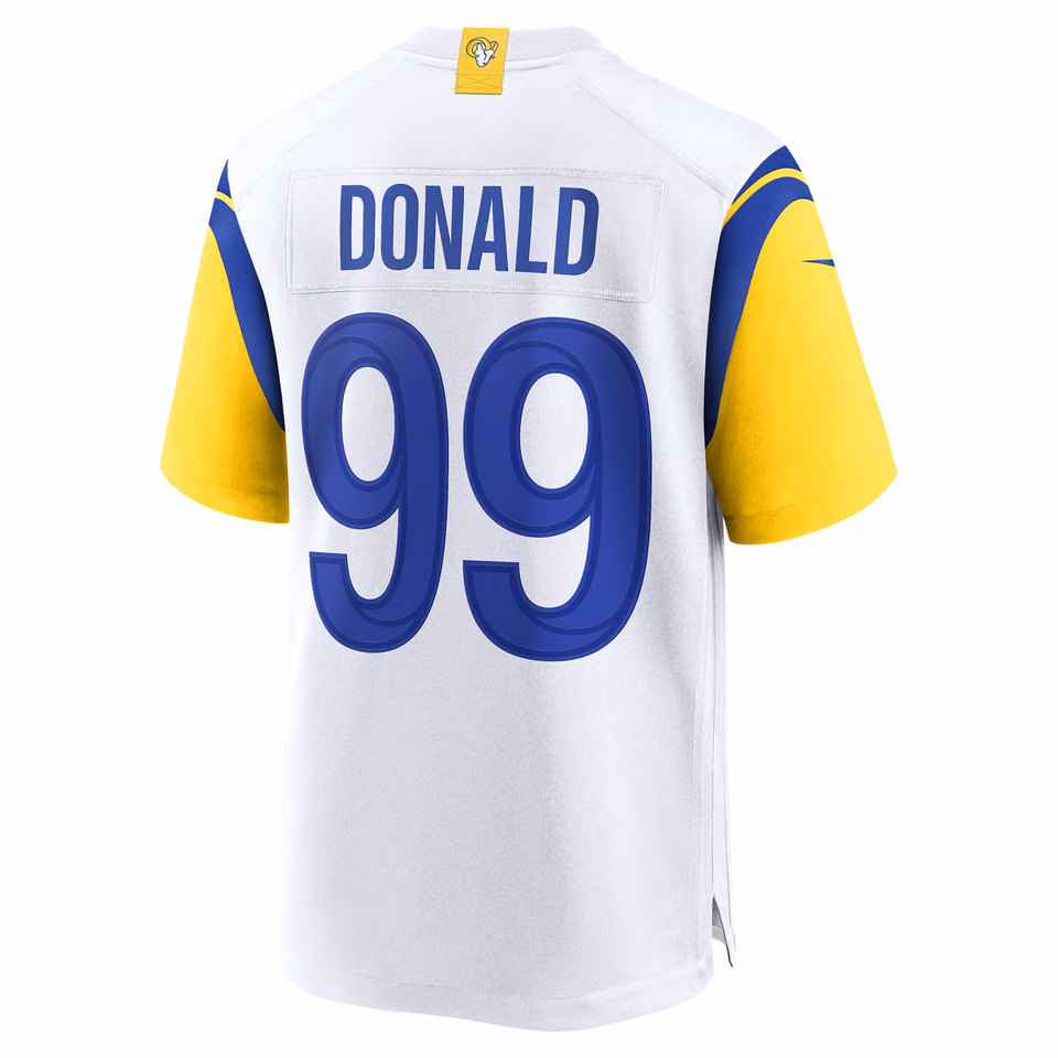 Aaron Donald #99 Los Angeles Rams Nike Game NFL Football Jersey White view 3