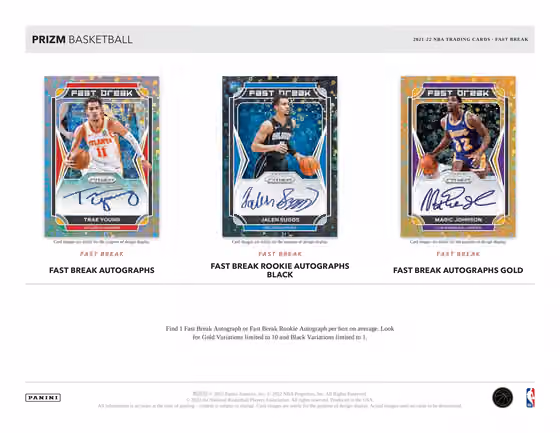 2021/22 Panini Prizm Fast Break NBA Basketball Pack view 2