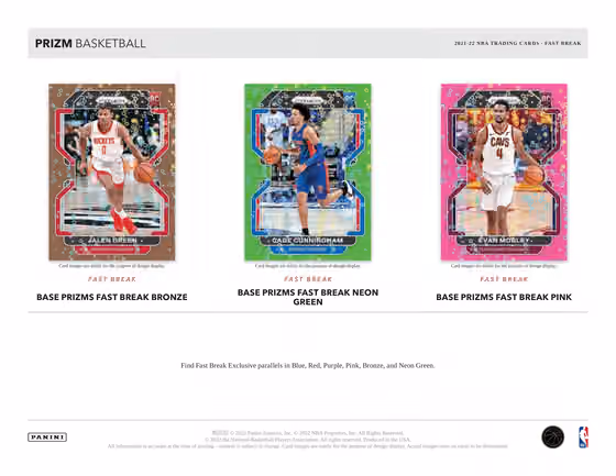 2021/22 Panini Prizm Fast Break NBA Basketball Pack view 3
