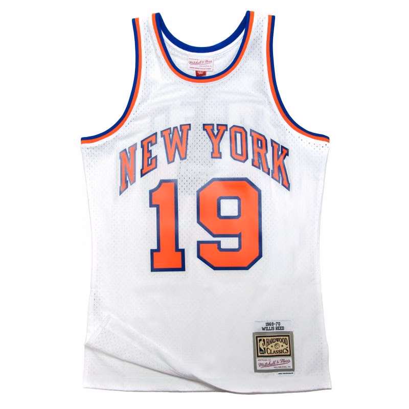 Willis Reed #19 New York Knicks 1969-70 Mitchell & Ness Swingman NBA Jersey White view 1