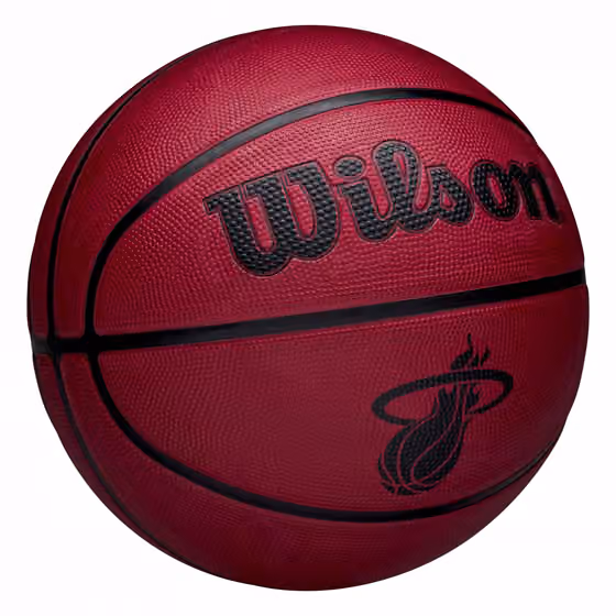 Miami Heat Solid Wilson NBA Basketball Red (Size 5) view 3