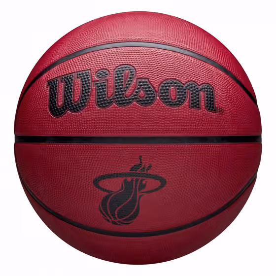 Miami Heat Solid Wilson NBA Basketball Red (Size 5) view 1