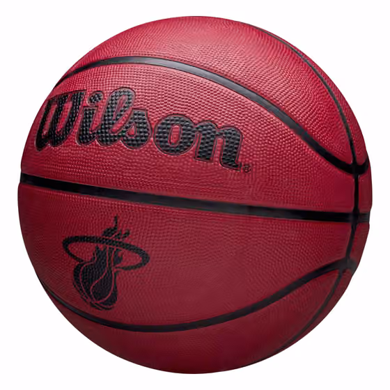 Miami Heat Solid Wilson NBA Basketball Red (Size 5) view 4