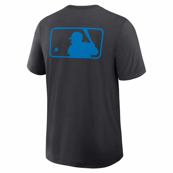 Miami Marlins Early Work 2025 MLB Authentic Nike Tri-Blend T-Shirt Black view 3