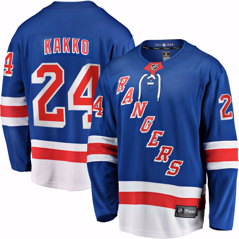 Kaapo Kakko #24 New York Rangers Breakaway NHL Jersey Home Blue view 1