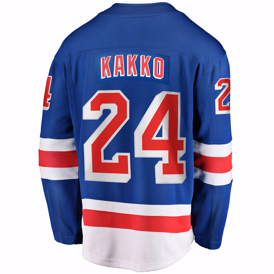 Kaapo Kakko #24 New York Rangers Breakaway NHL Jersey Home Blue view 3
