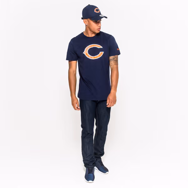 Chicago Bears Team Logo New Era NFL T-Shirt Navy view 5