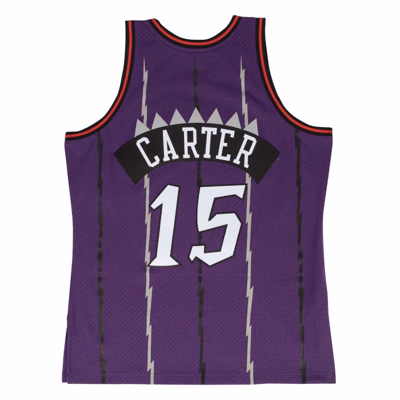 Vince Carter #15 Toronto Raptors 1998-99 Mitchell & Ness Swingman NBA Jersey Purple view 2