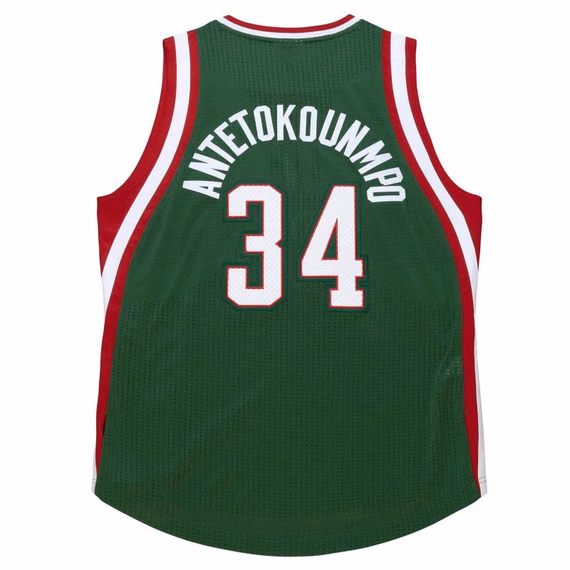 Giannis Antetokounmpo #34 Milwaukee Bucks 2013-14 Authentic NBA Trikot Green view 2