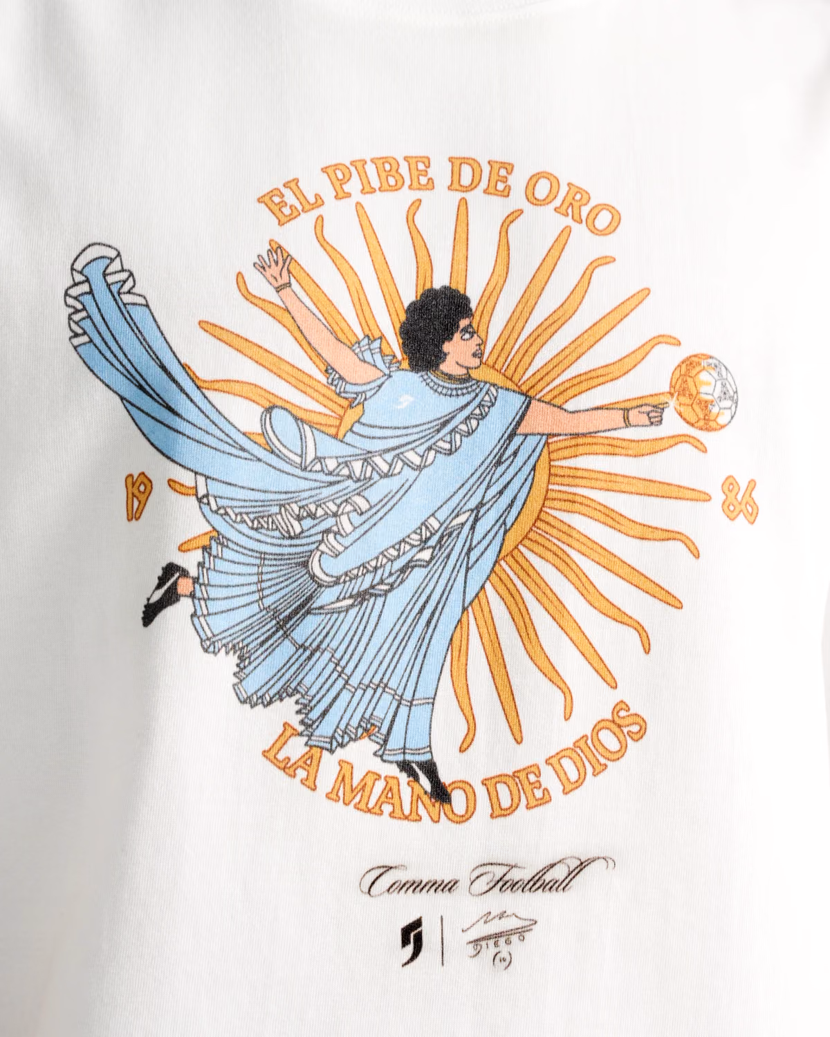 Jersevo Custom Personalized Maradona® Hand of God Heavyweight T-Shirt front view