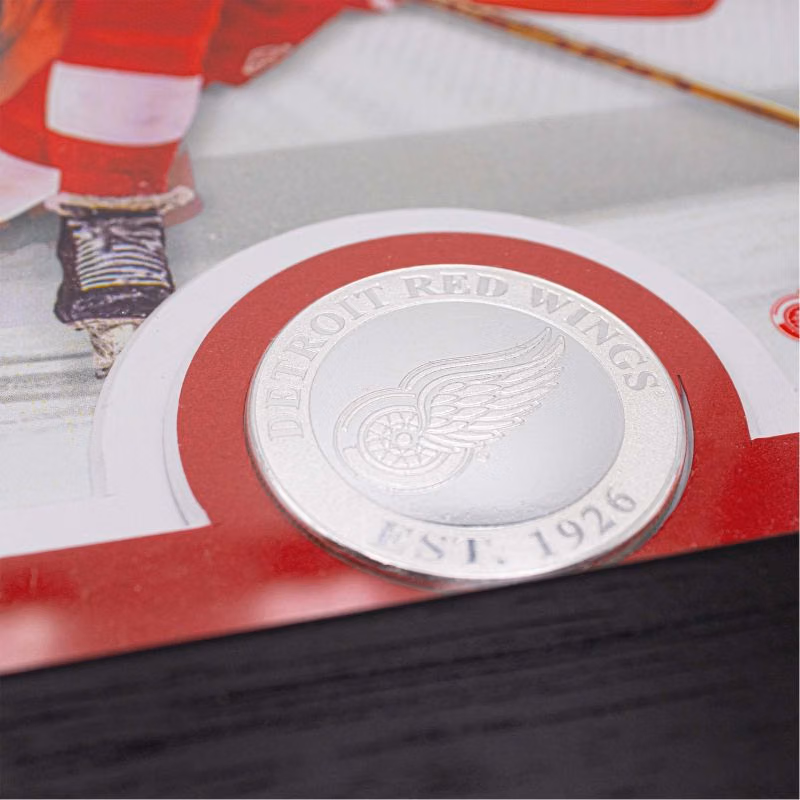 Sergei Fedorov Detroit Red Wings Jersey Retirement Night Silver Coin NHL Photo Frame view 2
