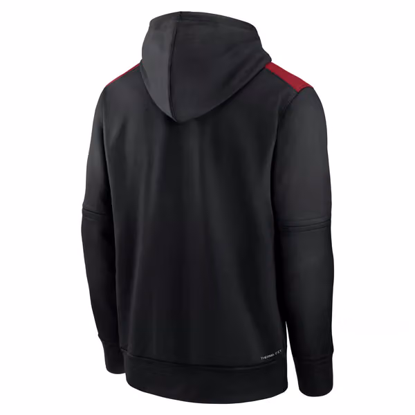 Arizona Diamondbacks 2025 MLB Authentic Performance Therma Hoodie Black view 2