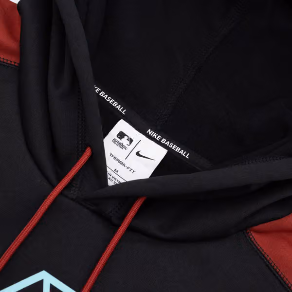Arizona Diamondbacks 2025 MLB Authentic Performance Therma Hoodie Black view 4