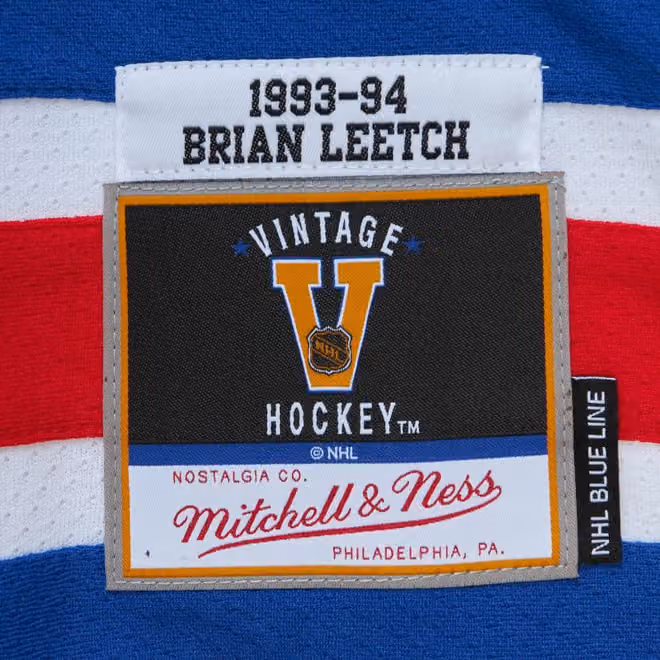 Brian Leetch #2 New York Rangers 1993-94 Mitchell & Ness NHL Jersey White view 3