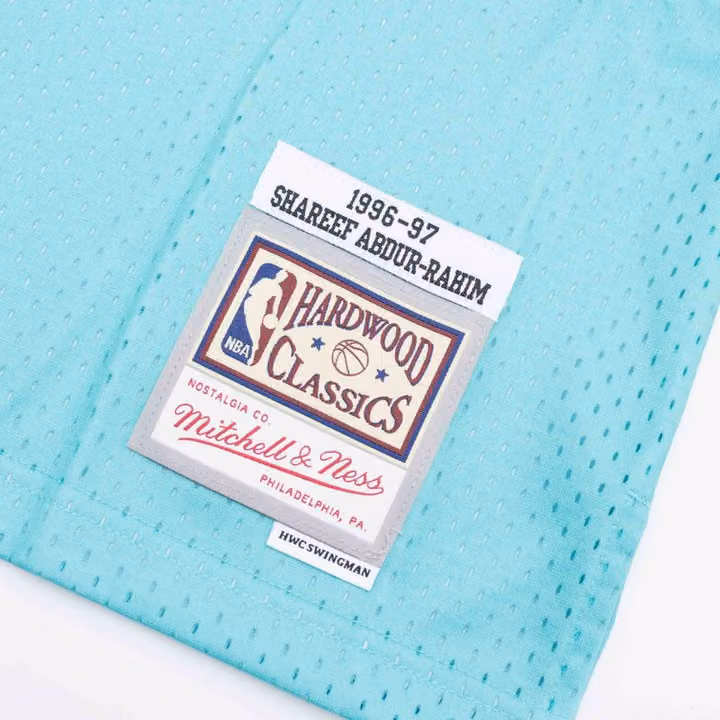 Shareef Abdur-Rahim #3 Vancouver Grizzlies 1996-97 Swingman NBA Jersey Teal view 3