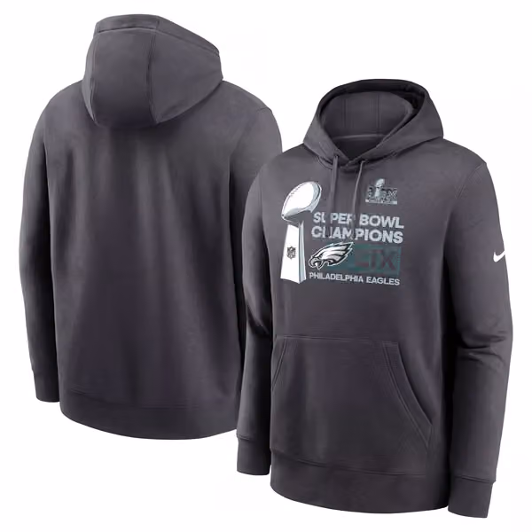 Philadelphia Eagles Super Bowl LIX Champions Locker Room Nike NFL Hoodie view 2