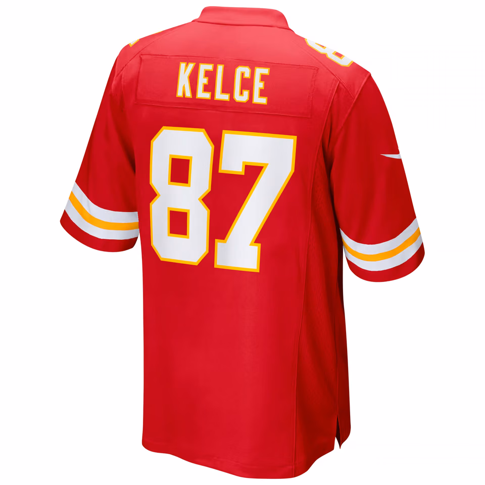 Travis Kelce #87 Kansas City Chiefs Nike Game Football NFL Jersey Red view 3