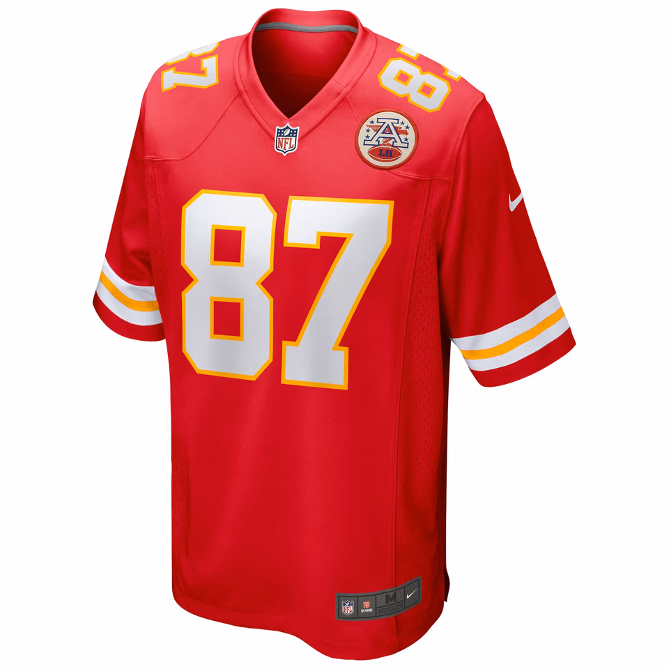 Travis Kelce #87 Kansas City Chiefs Nike Game Football NFL Jersey Red view 2