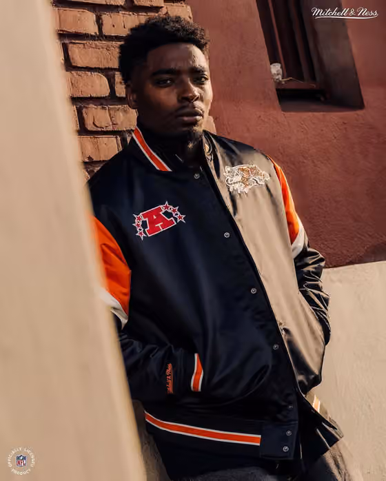 Cincinnati Bengals Mitchell & Ness Heavyweight Satin NFL Jacket view 5