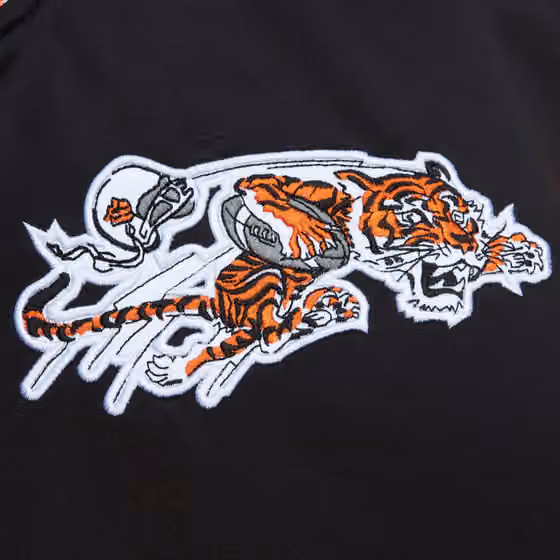 Cincinnati Bengals Mitchell & Ness Heavyweight Satin NFL Jacket view 3