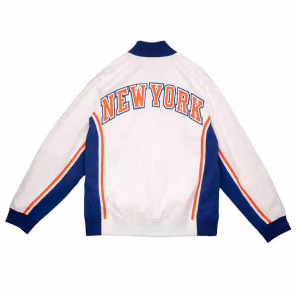 New York Knicks 1993-94 Authentic Warm Up NBA Jacket White view 2