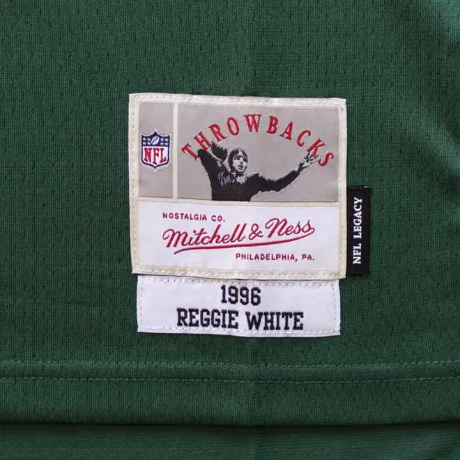 Reggie White #92 Green Bay Packers 1996 Legacy Throwback NFL Jersey Green view 4