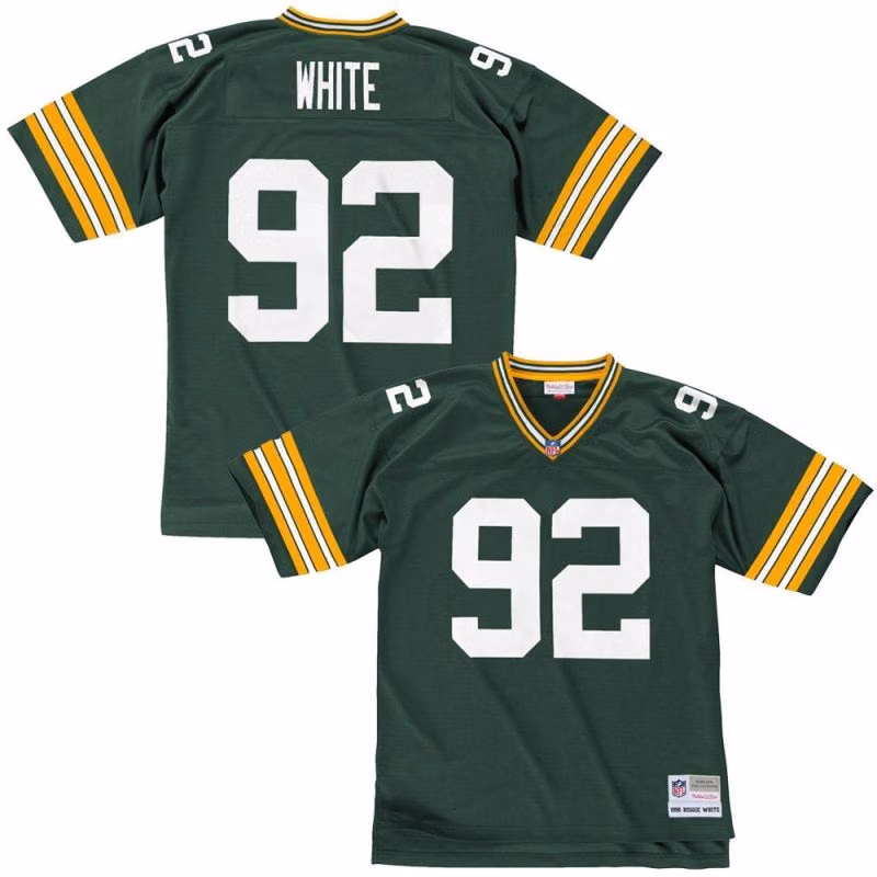 Reggie White #92 Green Bay Packers 1996 Legacy Throwback NFL Jersey Green view 1