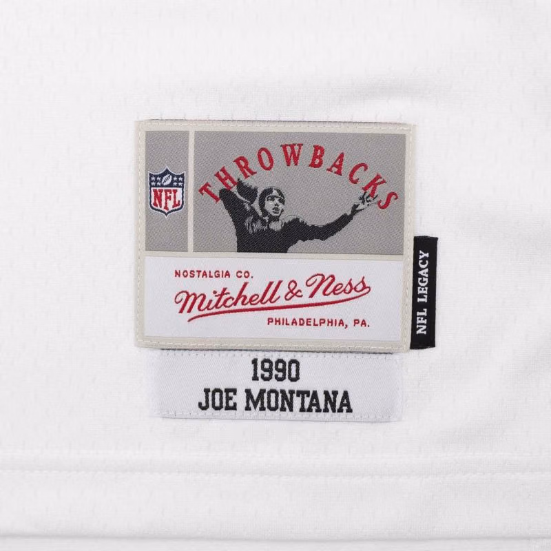 Joe Montana #16 San Francisco 49ers 1990 Legacy Throwback NFL Jersey White view 4
