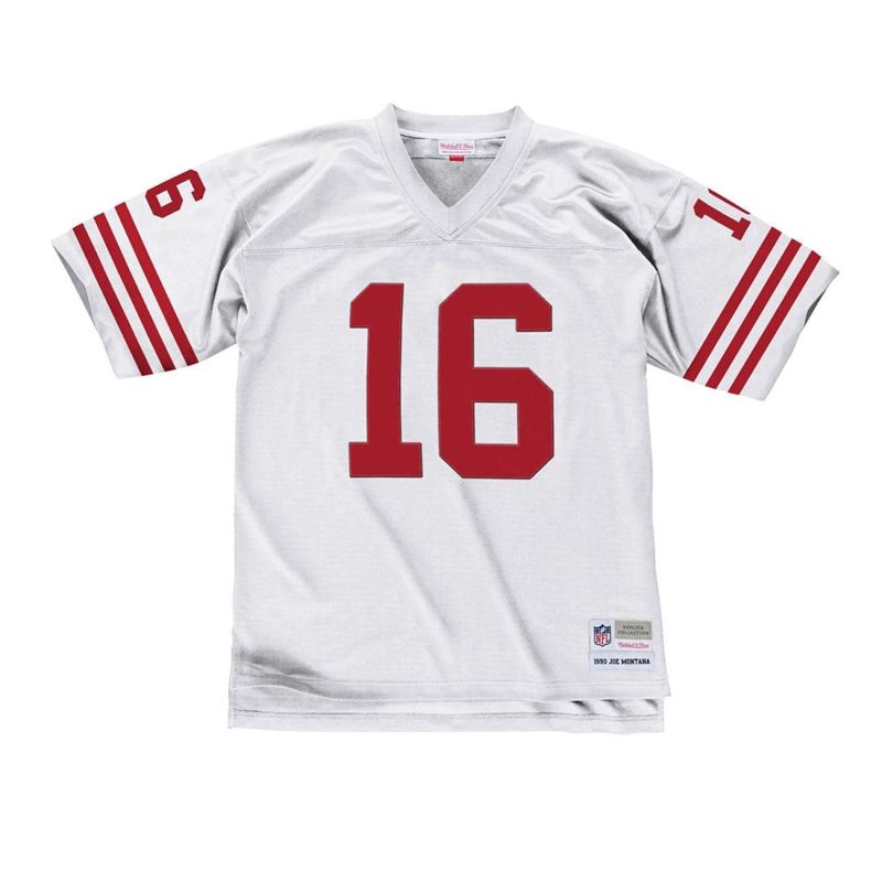 Joe Montana #16 San Francisco 49ers 1990 Legacy Throwback NFL Jersey White view 2