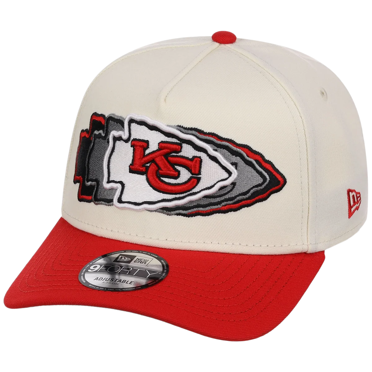 Kansas City Chiefs NFL Seismic New Era 9FORTY A-Frame detail view
