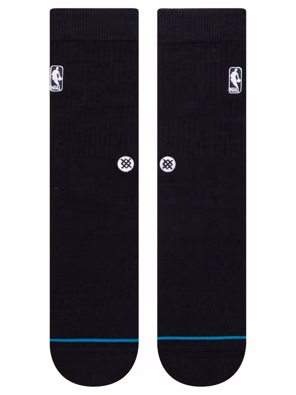 NBA Logoman Crew Socks Black view 2