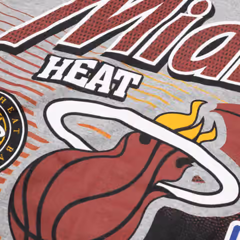 Miami Heat Sport Classics Oversized NBA T-Shirt Gray view 3