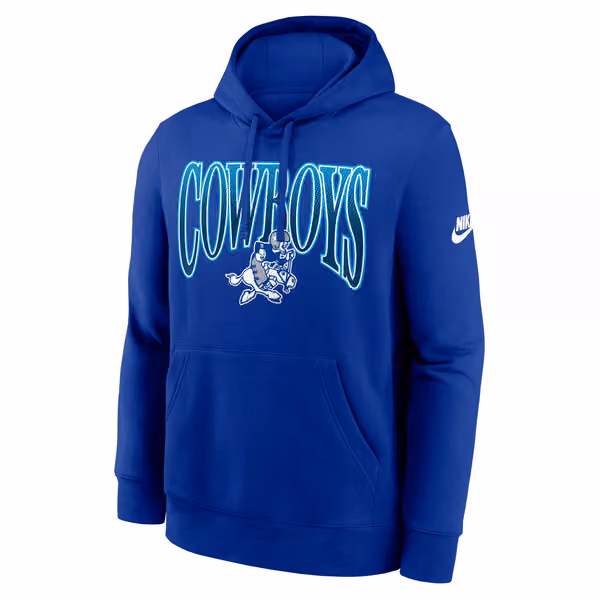 Dallas Cowboys Throwback Full Blitz Club NFL Hoodie Blue view 1