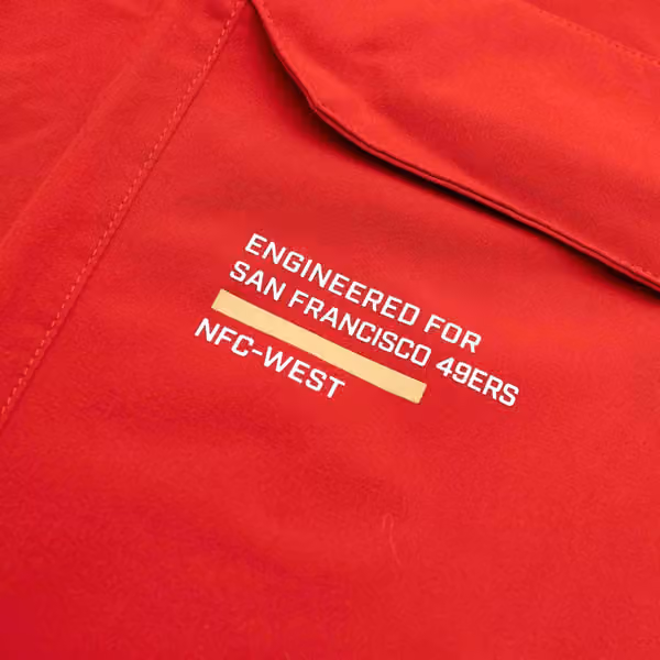 San Francisco 49ers Nike Sideline Half-Zip Anorak NFL Jacke Red view 7